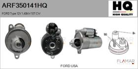 HQ ARF350141HQ - ARR NUEVO VISTEON Type 12V 1,40kW 10T CW