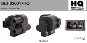 HQ BEF020017HQ - BOBINA ENCENDIDO RENAULT-NISSAN