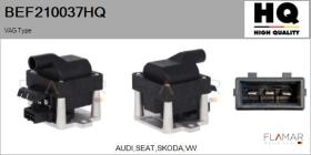 HQ BEF210037HQ - BOBINA ENCENDIDO VW