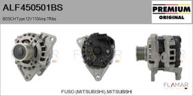 BOSCH ALF450501BS - BOSCH Type 12V 110Amp PFR7