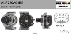 BOSCH ALF730A01BS - BOSCH Type 12V 150Amp PFR6