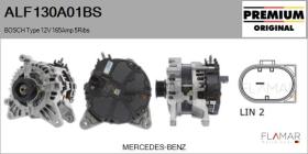 BOSCH ALF130A01BS - BOSCH Type 12V 165Amp PR5