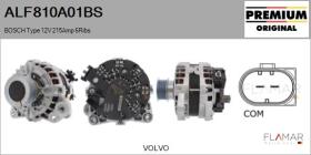 BOSCH ALF810A01BS - BOSCH Type 12V 215Amp PFR6