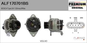 BOSCH ALF170701BS - BOSCH Type 24V 120Amp PR8