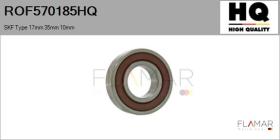 HQ ROF570185HQ - Cojinete SKF Type 17mm 35mm 10mm