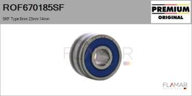 SKF ROF670185SF - Cojinete SKF Type 8mm 23mm 14mm