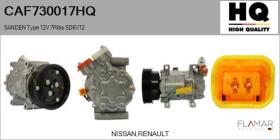 HQ CAF730017HQ - Compresor AIRE ACONDICIONADO