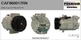 RENAULT NISSAN CAF860017RN - Compresor AIRE ACONDICIONADO