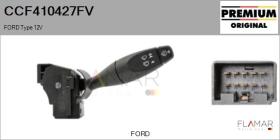 FORD-VOLVO-SAAB CCF410427FV - Conmutador Limpiaparabrisas FORD