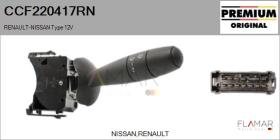 RENAULT NISSAN CCF220417RN - Conmutador Limpiaparabrisas RENAULT/NISSAN