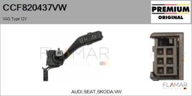 VW CCF820437VW - Conmutador Limpiaparabrisas VAG