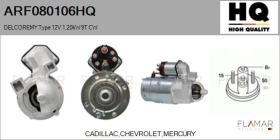 HQ ARF080106HQ - DELCOREMY Type 12V 1,20kW 9T CW
