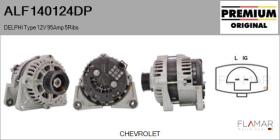 DELPHI KOREA ALF140124DP - DELPHI Type 12V 95Amp PR5