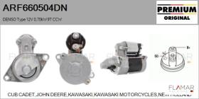 DENSO ARF660504DN - DENSO Type 12V 0,70kW 9T