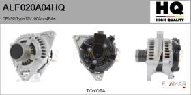 HQ ALF020A04HQ - DENSO Type 12V 100Amp PFR4