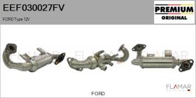 FORD-VOLVO-SAAB EEF030027FV - Elemento enfriador,reciclaje gases escape