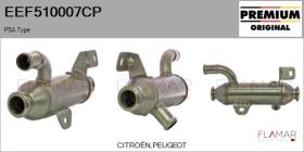 PSA EEF510007CP - Elemento enfriador,reciclaje gases escape
