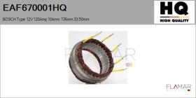 HQ EAF670001HQ - ESTATOR NUEVO BOSCH Type 12V 120Amp 104,00mm 136,00mm 33,50m