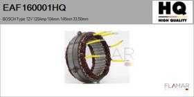HQ EAF160001HQ - ESTATOR NUEVO BOSCH Type 12V 120Amp 104,00mm 145,00mm 33,50m
