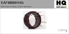 HQ EAF680001HQ - ESTATOR NUEVO BOSCH Type 12V 150Amp 112,50mm 145,00mm 36,00m