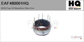 HQ EAF480001HQ - ESTATOR NUEVO BOSCH Type 12V 50Amp 94,00mm 128,00mm 31,00mm
