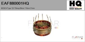HQ EAF880001HQ - ESTATOR NUEVO BOSCH Type 12V 70Amp 89,00mm 118,00mm 31,00mm
