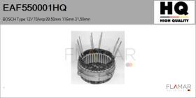 HQ EAF550001HQ - ESTATOR NUEVO BOSCH Type 12V 70Amp 89,50mm 116,00mm 31,50mm