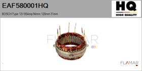 HQ EAF580001HQ - ESTATOR NUEVO BOSCH Type 12V 80Amp 94,00mm 128,00mm 31,00mm