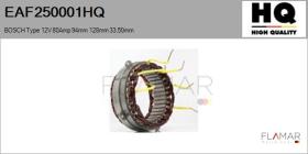 HQ EAF250001HQ - ESTATOR NUEVO BOSCH Type 12V 80Amp 94,00mm 128,00mm 33,50mm