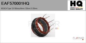 HQ EAF570001HQ - ESTATOR NUEVO BOSCH Type 12V 90Amp 94,00mm 125,00mm 31,50mm