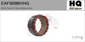 HQ EAF920601HQ - ESTATOR NUEVO BOSCH Type 24V 126,00mm 166,50mm 45,00mm