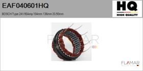 HQ EAF040601HQ - ESTATOR NUEVO BOSCH Type 24V 80Amp 104,00mm 136,00mm 33,50mm
