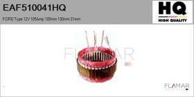 HQ EAF510041HQ - ESTATOR NUEVO FORD Type 12V 105Amp 100,00mm 130,00mm 31,00mm
