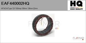 HQ EAF440002HQ - ESTATOR NUEVO HITACHI Type 12V 100Amp 108,00mm 136,00mm 22,0