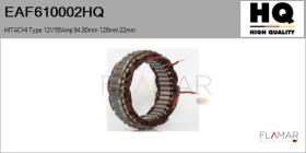HQ EAF610002HQ - ESTATOR NUEVO HITACHI Type 12V 55Amp 94,80mm 128,00mm 22,00m