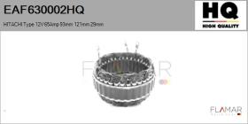 HQ EAF630002HQ - ESTATOR NUEVO HITACHI Type 12V 65Amp 93,00mm 121,00mm 29,00m