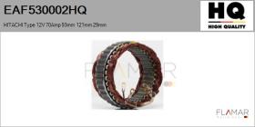 HQ EAF530002HQ - ESTATOR NUEVO HITACHI Type 12V 70Amp 93,00mm 121,00mm 29,00m