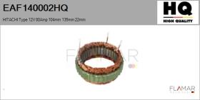 HQ EAF140002HQ - ESTATOR NUEVO HITACHI Type 12V 80Amp 104,00mm 135,00mm 22,00