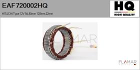 HQ EAF720002HQ - ESTATOR NUEVO HITACHI Type 12V 94,80mm 128,00mm 22,00mm