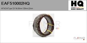 HQ EAF510002HQ - ESTATOR NUEVO HITACHI Type 12V 94,80mm 128,00mm 22,00mm