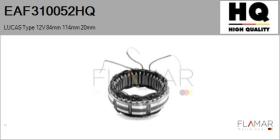 HQ EAF310052HQ - ESTATOR NUEVO LUCAS Type 12V 84,00mm 114,00mm 20,00mm