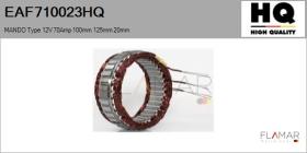 HQ EAF710023HQ - ESTATOR NUEVO MANDO Type 12V 70Amp 100,00mm 125,00mm 20,00mm