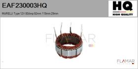 HQ EAF230003HQ - ESTATOR NUEVO MARELLI Type 12V 80Amp 92,00mm 118,00mm 29,00m