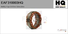 HQ EAF310003HQ - ESTATOR NUEVO MARELLI Type 12V 87,00mm 124,00mm 20,00mm