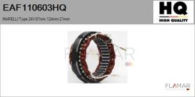 HQ EAF110603HQ - ESTATOR NUEVO MARELLI Type 24V 87,00mm 124,00mm 21,00mm