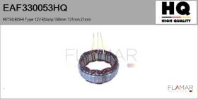 HQ EAF330053HQ - ESTATOR NUEVO MITSUBISHI Type 12V 65Amp 100,00mm 131,00mm 21