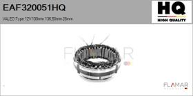 HQ EAF320051HQ - ESTATOR NUEVO VALEO Type 12V 100,00mm 136,50mm 28,00mm