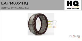 HQ EAF140051HQ - ESTATOR NUEVO VALEO Type 12V 111,00mm 142,00mm 30,00mm