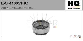 HQ EAF440051HQ - ESTATOR NUEVO VALEO Type 12V 50Amp 92,00mm 116,00mm 27,00mm