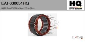 HQ EAF630051HQ - ESTATOR NUEVO VALEO Type 12V 70Amp 90,00mm 116,00mm 29,00mm